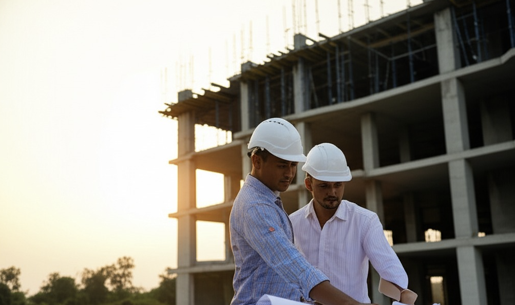 Modern construction project